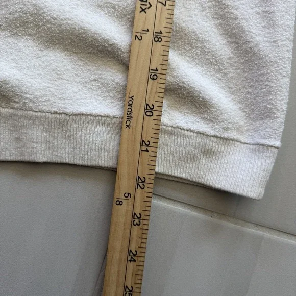 Vntg 70s Terry Cloth V-Neck Shirt Retro Athletic Stripe Tee M 38-40 USA Cotton - Picture 7 of 8